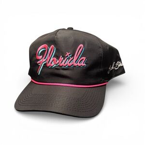 NWT Bad Birdie Florida Rope Hat Pink Accents One Size